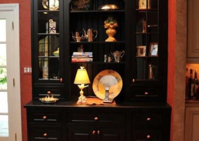 Abbey's custom designed dining room breakfront cabinet