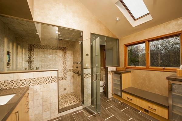 Bathroom renovation with walk-in shower by Abbeys in North New Jersey