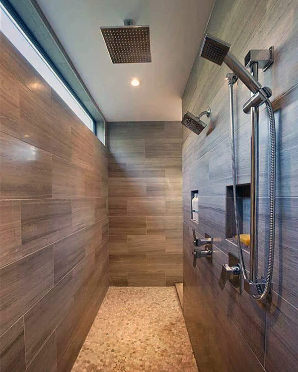 Ideas from Abbey's, doorless walk-in shower