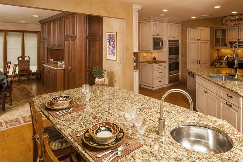 Luxury Kitchen remodel, wide angle view