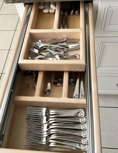 2-layer silverware drawer saves space!